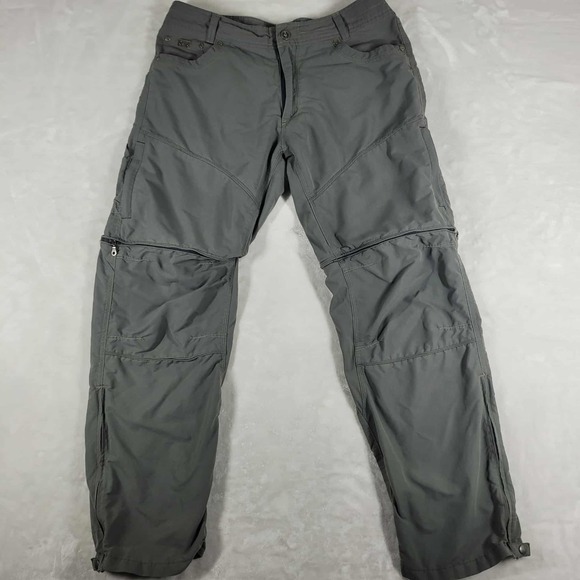 Kuhl Liberator Convertible Pants Men's 34x30 Gray Stealth Hiking Outdoors Casual - Picture 1 of 10